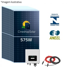  Gerador Solar  ate 862kWh/mes 5,75kWp Inversor Deye 7KW-10 Placas 575W