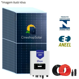 Gerador Solar ate 531,00kWh mes de 4,55kWp Inversor Deye 4KW 07 Placas 650W