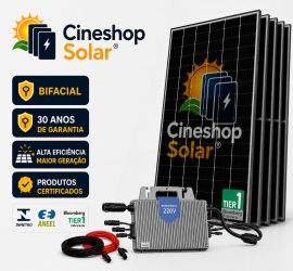 Gerador Solar ate 720kWh/m de 4,88kWp Micro Tsun 2250K -08 Placas 600W 