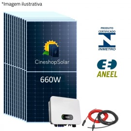 Gerador Solar ate 3.150kWh/mes 21,12kWp Inv- Nansen 35KW- 32 Placas 660W