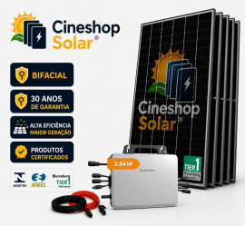Gerador Solar ate 950kWh/m de 7.0kWp Micro Sungrow 2.5KW - 10 Placas 700W