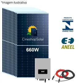 Gerador Solar ate 2.730kWh/mes 18.4kWp Inversor Deye 8K  28-Placas 660W