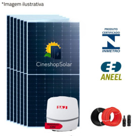 Gerador Solar ate 801,58kWh/mes 6,87kWp Micro SAJ 6K 11 Placas 625W
