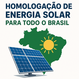 Homologa��o Energia Solar Fotovoltaico at� 7.5kWp 1050kWh m�s